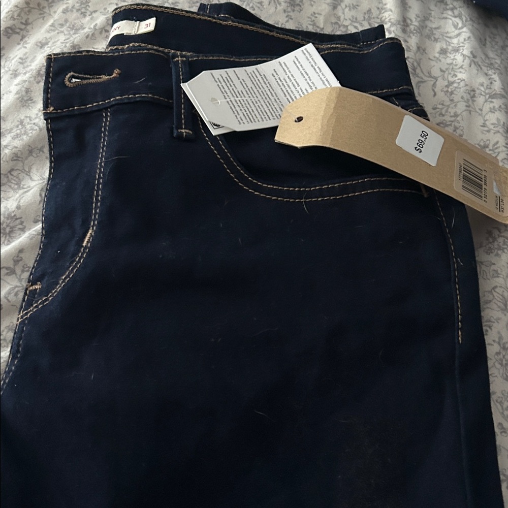Levi's Women's 710 Super Skinny Jeans - Navy - Picture 7 of 12
